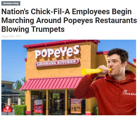 "Nation's Chick-Fil-A Employees Begin Marching Around Popeyes ...