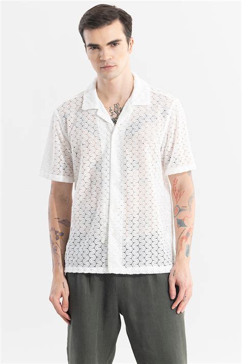 Buy Men's Crawler White Hakoba Shirt Online | SNITCH