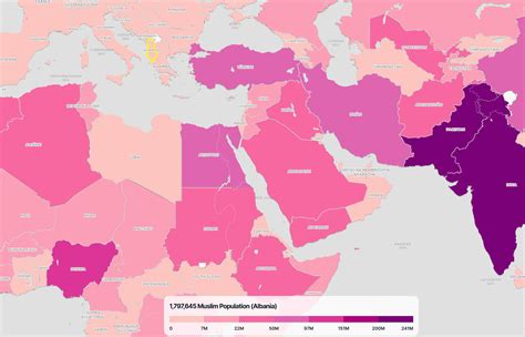 Muslim Population Map in Europe by Country - Guide of the World