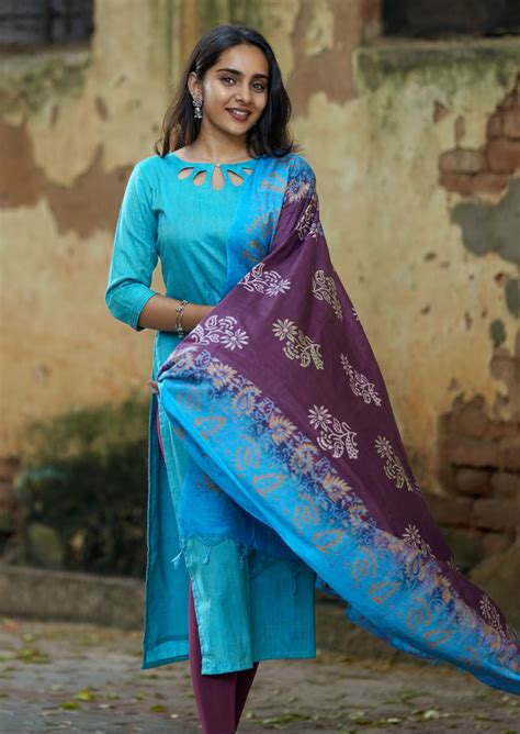 Cloudy Mist Top & Dupatta Set – Inti Fashions