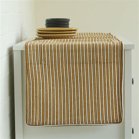 Wipeable & Anti-Slip Cotton Table Linen | Runners | Ochre Mirage ...