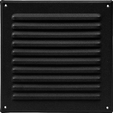 HVAC OV 8 x 8 Inch (Inner) Black Stainless Steel Square Air Vent Cover ...