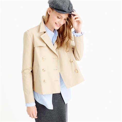 NWT J.Crew Japanese Poplin Swing Trench Cost Khaki | Trench coat ...