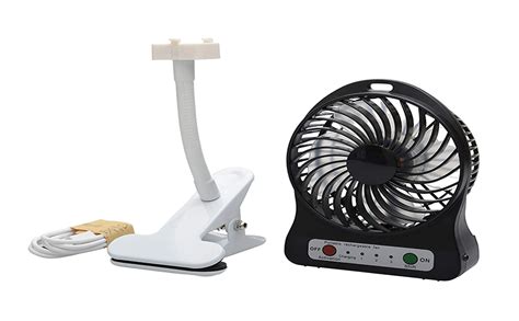 Store2508 Rechargeable Mini Hand Fan With Detachable Clip Stand, White ...