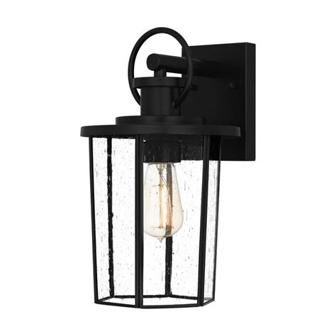 Ashley Harbour Asher 1-Light 13.5-in Matte Black Outdoor Wall Light at ...