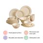 22 Piece Luxury Dinner Set in Cream Color For 6 Online | Nestasia