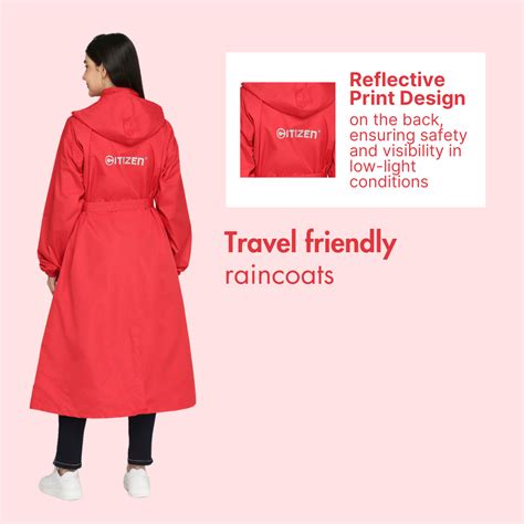 Solid Tapping Raincoat for Women with Adjustable Strap – Citizen