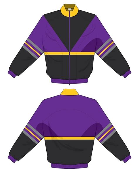Retro vintage windbreaker jacket template | Premium Vector