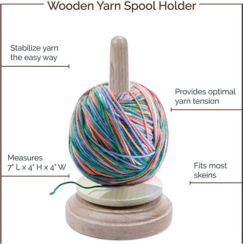 Buy AnNafi® Wood Yarn Holder with Twirling Mechanism Classic | Classic ...