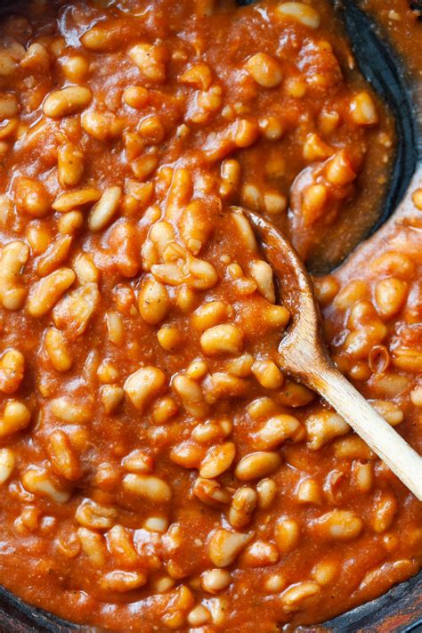 Homemade Baked Beans - Vibrant plate