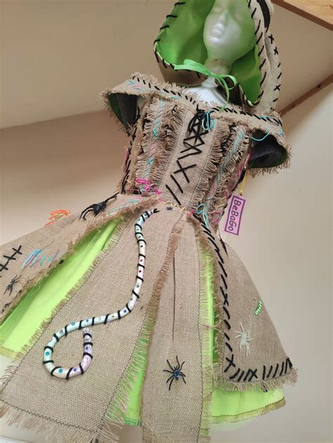 Burlap Halloween Monster Costume,bug Filled Burlap Sack Dress - Etsy ...