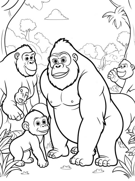 20+ Free Printable Gorilla Coloring Pages for Kids ...