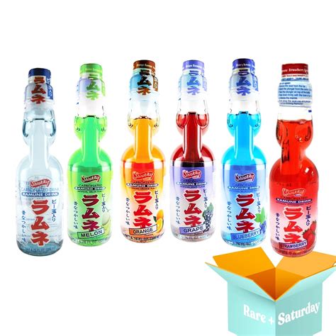 Amazon.com : Ramune Japanese Soda Marble Drink - Variety Flavors (6 ...