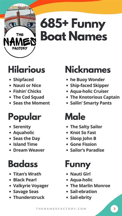 685+ Funny Boat Names for Nautical Chuckles