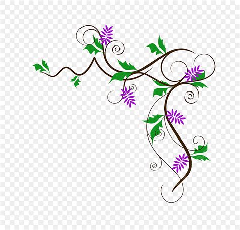 Purple Flower Vine Hd Transparent, Purple Flower Flower Vine ...