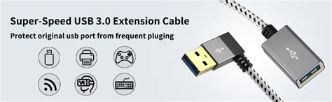 Cablecreation Short Usb 3.0 Usb A Male To Female Extension Cord/Cable ...