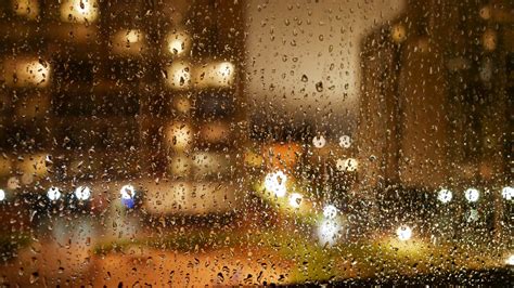 Download wallpaper 1920x1080 window, glass, rain, drops, lights, blur ...