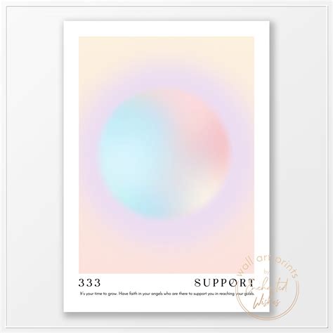 Angel Number 333 Aura Print - Aura Gradient Wall Art