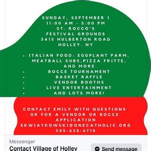 St Rocco’s Italian festival ( pending), 3415 hulberton road Holley, ny ...