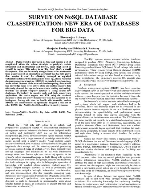 NoSQL Classification 的图像结果