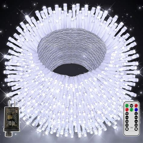 shineshine Christmas Lights Outdoor 1000LED 328FT, 8 Lighting Modes ...
