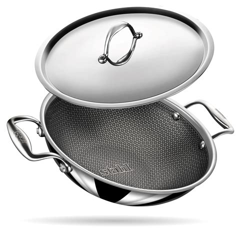 Stahl Triply Non Stick Kadai with Lid | Stainless Steel Kadai with ...