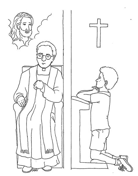 Sacrament Of Confession Coloring Pages