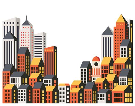 City Skyline Clipart, Superhero Buildings, City Vector, and Building ...