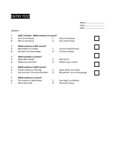 Image result for Entry Test Questions