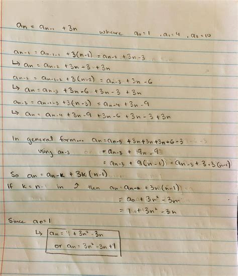 Image result for 3rd Ordered Recursive Relation Example
