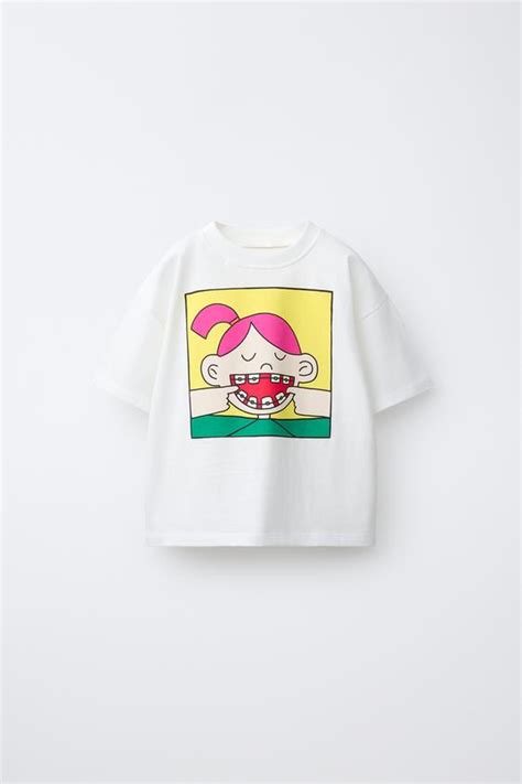 FACE PRINT T-SHIRT - White | ZARA India