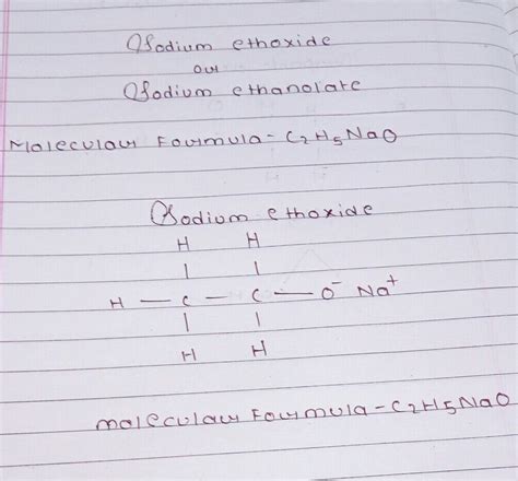 structure of C2H5ONa................ - Brainly.in