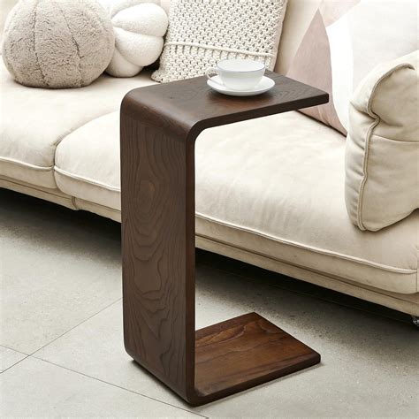 YLACMALS Simple C Shaped End Table Couch Side Table, Item Placement ...