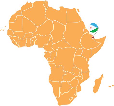 Djibouti map in Africa, Icons showing Djibouti location and flags. 23639550 PNG