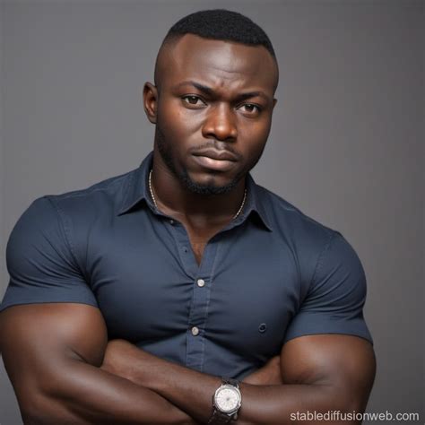 Large Nigerian Male Portrait | Stable Diffusion Online