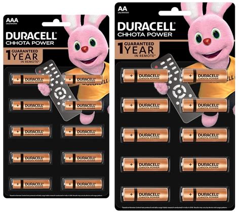 Duracell Chota Power AAA Alkaline Batteries, LR03/MN2400 - Pack of 10 ...