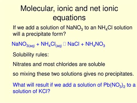 PPT - Ionic Equations and Precipitation Reactions PowerPoint ...