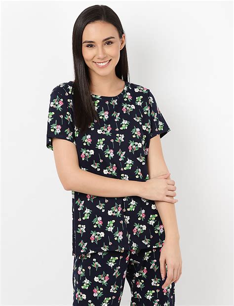 Buy Pure Cotton Floral Print Pyjama Set at Marks & Spencer