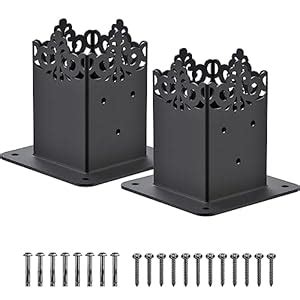 Insaga 4x4 Post Base, Inner Size 3.6'' x 3.6'' Wood Fence Post Anchor ...
