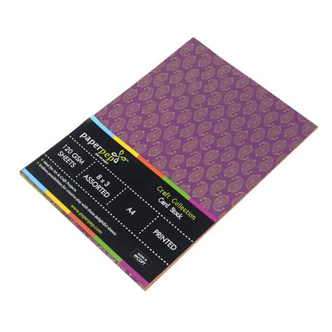 PPCC Card Stock Printed Carri A4 120GSM Pack of 24 - Assorted : Amazon ...