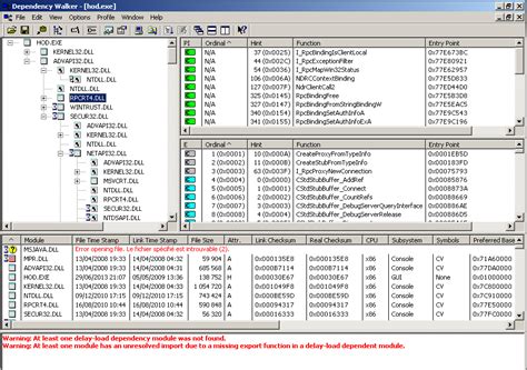 Dependency Walker Python 的图像结果