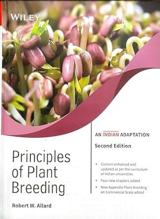 PRINCIPLES OF PLANT BREEDING AN INDIAN ADAPTATION, 2ND EDITION : Amazon ...