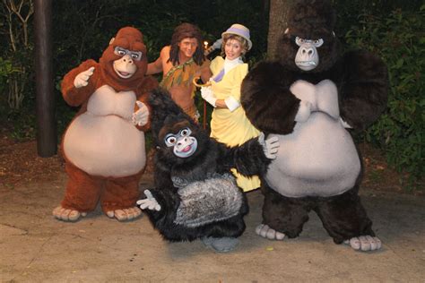 Kala, Tarzan, Jane Porter, Kerchak and Terk at Disney's Animal Kingdom ...