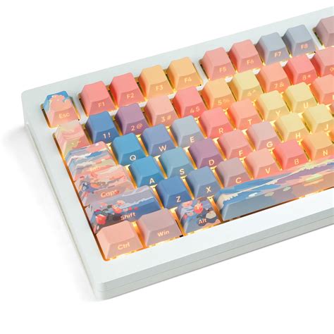 Dagaladoo Shine Through Keycap Set Double Shot Pbt Keycaps 60 ...