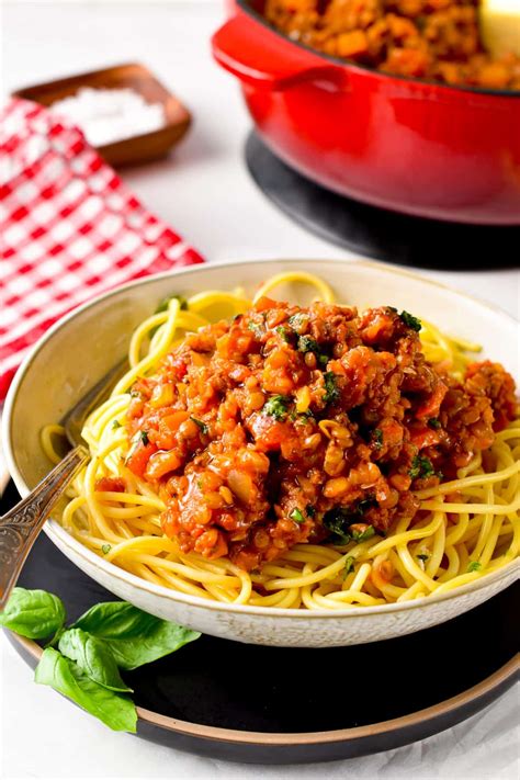 Vegan Bolognese (with Lentils) - The Conscious Plant Kitchen