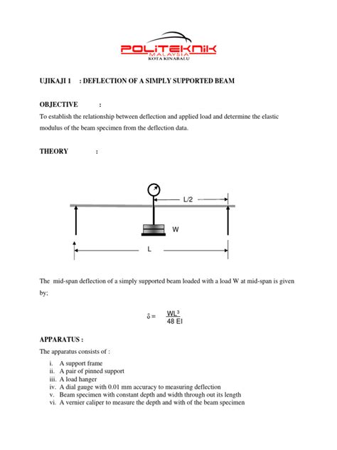 Beam Deflection the Trapezoidal Rule Math Lab 的图像结果