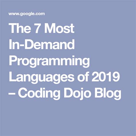 what programming languages are most in demand