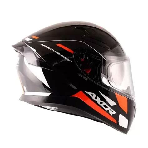 AXOR Apex Turbine Helmet Black Orange -Gloss – SapMotors