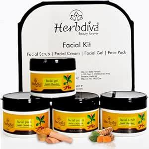 Herbdiva Facial Kit 800gm Haldi Chandan, Complete Skincare Regimen With ...