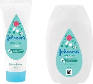 JOHNSON'S Baby Milk and Rice Cream 100g + Baby Milk And Rice Lotion ...